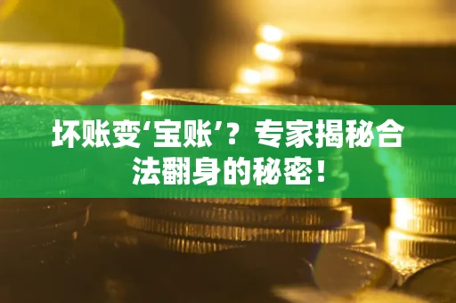 济南坏账变‘宝账’？专家揭秘合法翻身的秘密！