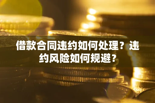 济南借款合同违约如何处理？违约风险如何规避？
