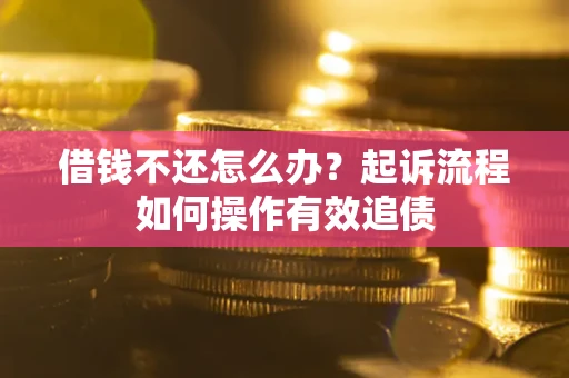 济南借钱不还怎么办？起诉流程如何操作有效追债