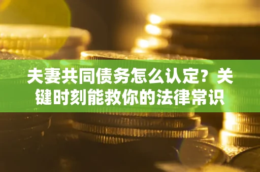 济南夫妻共同债务怎么认定？关键时刻能救你的法律常识