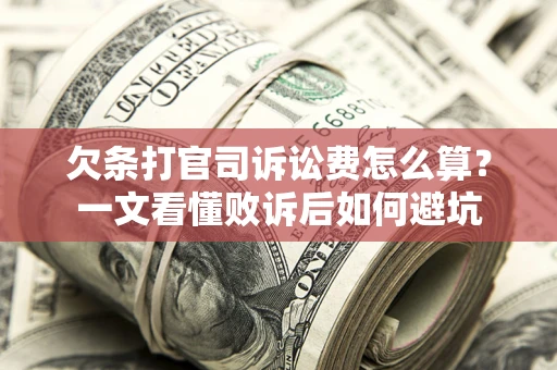 济南欠条打官司诉讼费怎么算？一文看懂败诉后如何避坑
