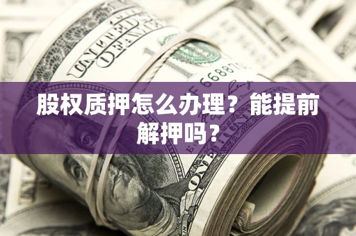济南股权质押怎么办理？能提前解押吗？